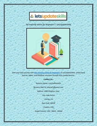 Sql training online for beginners  LetsUpdateskills