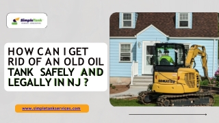 Reliable Oil Tank Service in NJ | Simple Tank Services