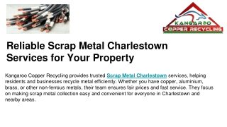 Reliable Scrap Metal Charlestown Services for Your Property