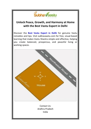 Unlock Peace, Growth, and Harmony at Home with the Best Vastu Expert in Delhi