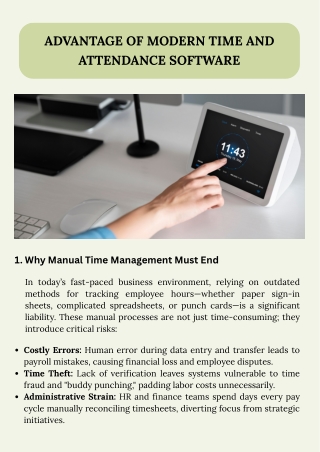 Advantage of Modern Time and Attendance Software