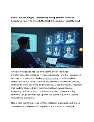 How AI in Recruiting Is Transforming Hiring Smarter Interview Schedules, Faster AI Hiring & the Best AI Recruiting Tools