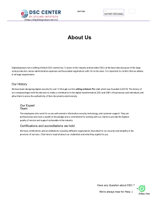 About Us - Digitalsignature