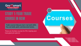 Study 1-YEAR Trade Course in NSW  Best course PR in sydney Australia   Growsmart