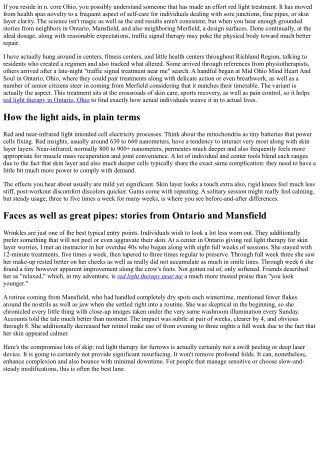 Ohio Citizens Speak: Red Light Treatment Before-and-After Stories