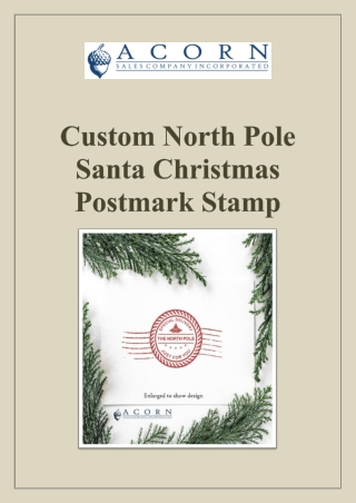 Custom North Pole Santa Christmas Postmark Stamp