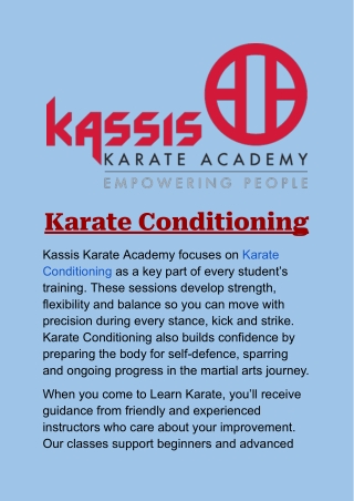Karate Conditioning: Strength and Skill Development