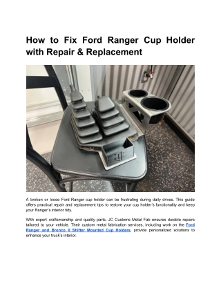How to Fix Ford Ranger Cup Holder with Repair & Replacement