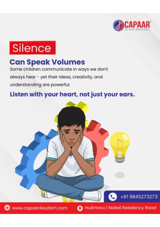 ilence Can Speak Too _ Capaar _ Best Autism Centre in Bangalore