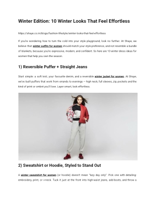 Winter Edition_ 10 Winter Looks That Feel Effortless