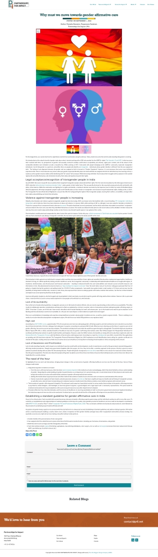 Why Must We Move Towards Gender Affirmative Care