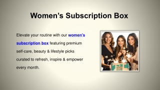 Women’s Subscription Box