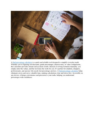 Find Percentage Calculator – Quick & Easy Online Tool