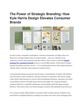 Powerful Brand Strategy for Consumer Brands by Kyle Harris Design