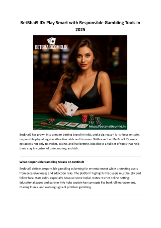 Play Smart with betbhai9