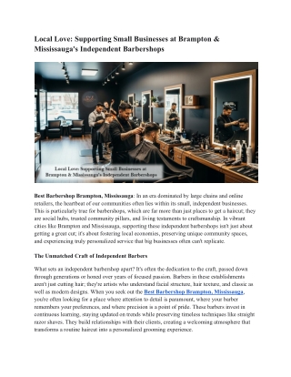 Local Love Supporting Small Businesses at Brampton & Mississauga's Independent Barbershops.docx