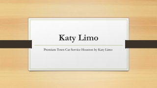 Premium Town Car Service Houston by Katy Limo