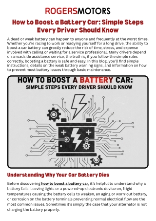 How to Boost a Battery Car Simple Steps Every Driver Should Know