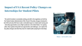 Impact of FAA Recent Policy Changess on Internships