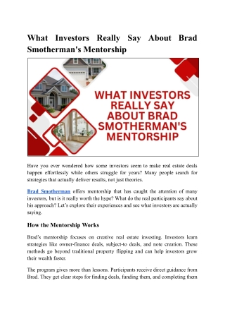 Brad Smotherman's Tips for Running a Successful Flipping Business