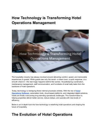 Hotel Operations Management: Smarter Tools for Smoother Service | InnCrew