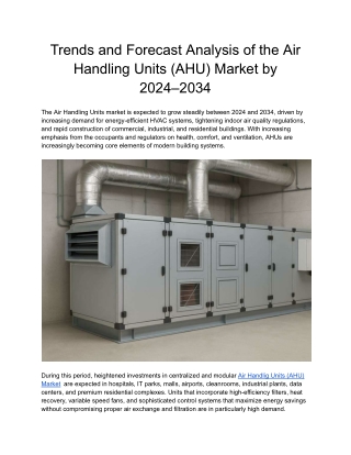 Air Handling Units (AHU) Market
