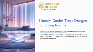 Modern Center Table Designs for Living Rooms
