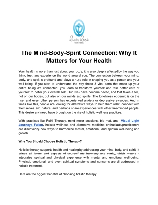 The Mind-Body-Spirit Connection_ Why It Matters for Your Health