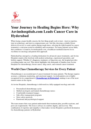 Breast Cancer Hospital In Hyderabad