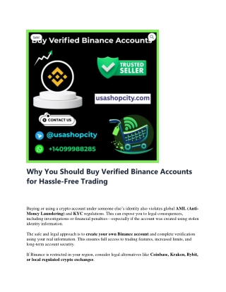 Buy Verified Binance Accounts