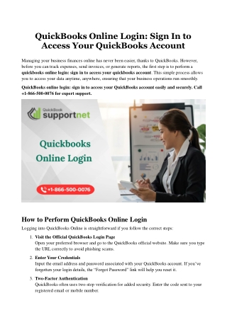 QuickBooks Online Login – Secure Sign In to Your Account