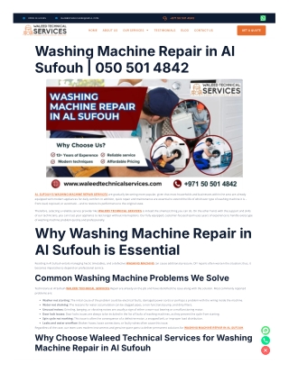 Washing Machine Repair in Al Sufouh