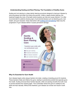 Understanding Scaling and Root Planing_ The Foundation of Healthy Gums