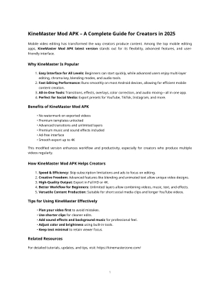 KineMaster Blog PDF – Latest Guide 2025