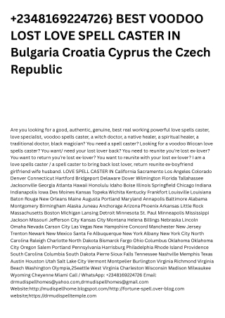 CONTACT GREAT DOCTOR MUDI FOR YOUR SOLUTION VIA Email: WhatsApp:  9169366024005