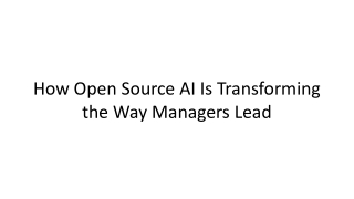 How Open Source AI Is Transforming the Way Managers Lead