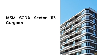 M3M SCDA Sector 113 Gurgaon