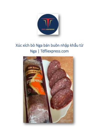 Xúc xích bò Nga bán buôn nhập khẩu từ Nga | Tdfliexpress.com