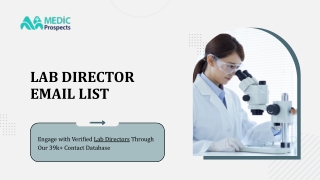 Accelerate Your Outreach Using 39k  Reliable Lab Director Email List