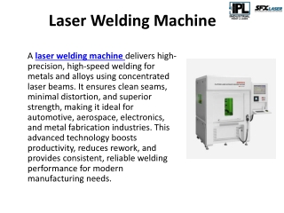 High-Tech Welding and Marking Solutions