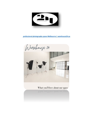 professional photography space Melbourne | warehouse24.au