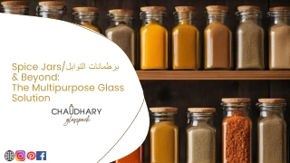 Spice Glass Jars  by Chaudhary Glass Pack LLC Dubai