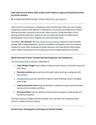 Growing Acceptance of Preventive Dental Packages for Families and Corporate Empl