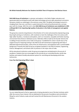 Aerospace Engineering Colleges in Nanded, Maharashtra, India