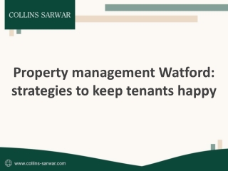 Property management Watford: strategies to keep tenants happy