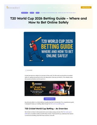 T20 World Cup 2026 Betting Guide – Where and How to Bet Online Safely