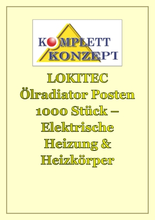 LOKITEC Ölradiator Posten 1000 Stück – Elektrische Heizung & Heizkörper