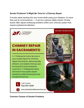 Smoke Problems_ It Might Be Time for a Chimney Repair