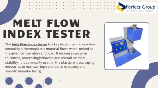 Melt Flow index tester