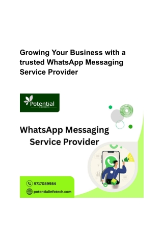 Growing Your Business with a trusted WhatsApp Messaging Service Provider